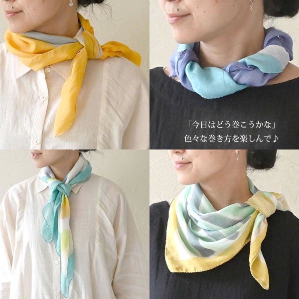 オーガニックコットン 手織り ラクガキスカーフ