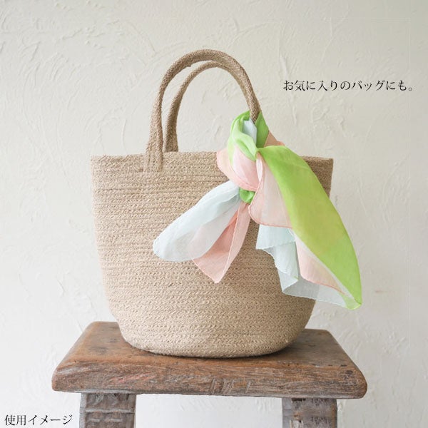 オーガニックコットン 手織り ラクガキスカーフ