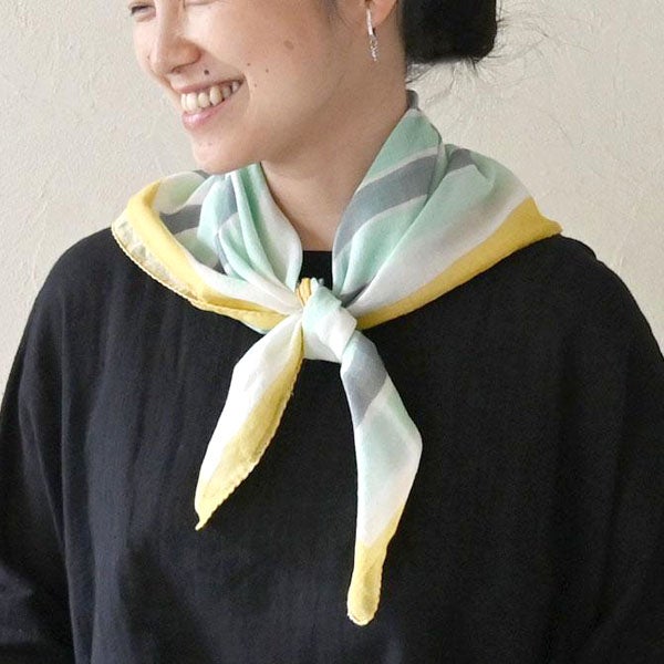 オーガニックコットン 手織り ラクガキスカーフ