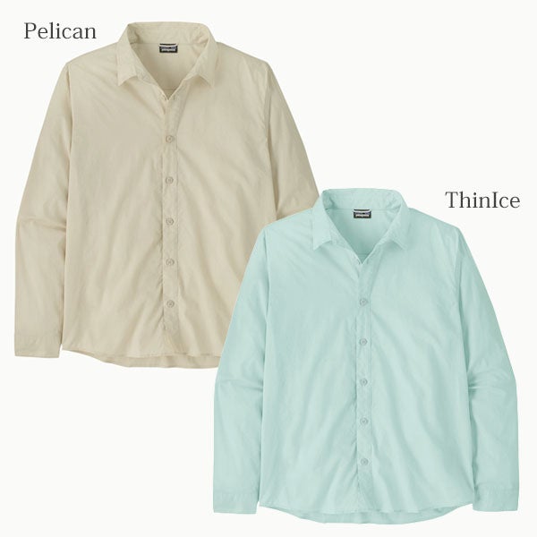 オーガニックコットン メンズ・ロングスリーブ・サンライズ・ストリーム・シャツ