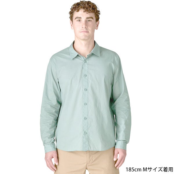 オーガニックコットン メンズ・ロングスリーブ・サンライズ・ストリーム・シャツ