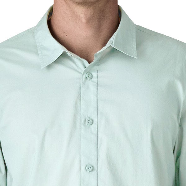 オーガニックコットン メンズ・ロングスリーブ・サンライズ・ストリーム・シャツ