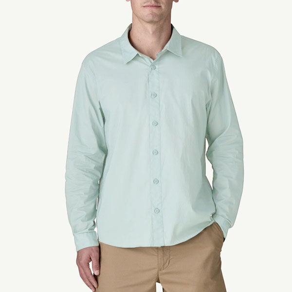 オーガニックコットン メンズ・ロングスリーブ・サンライズ・ストリーム・シャツ