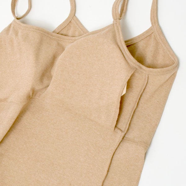 ーガニックコットン パット付きキャミソール