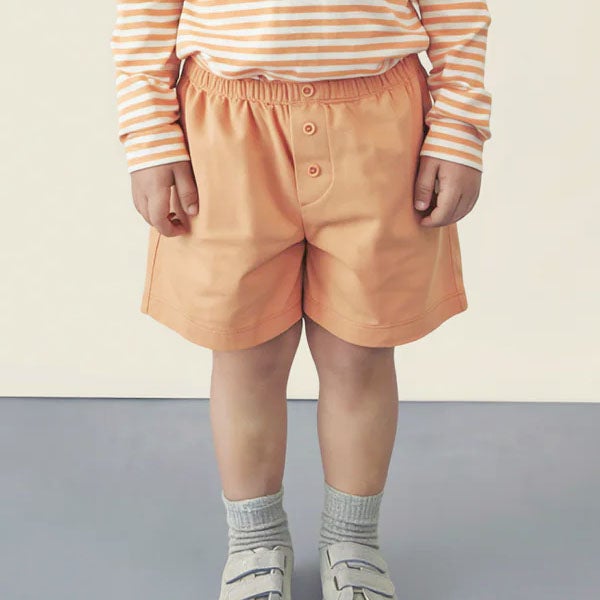 オーガニックコットン ボタン付きショートパンツ
