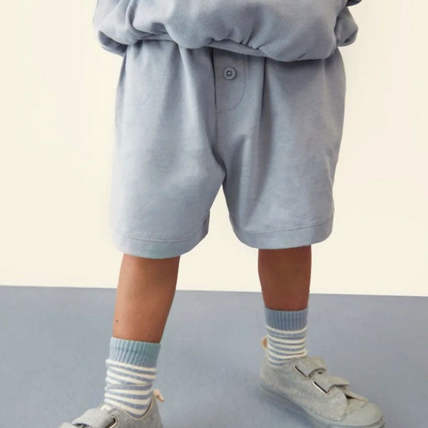 オーガニックコットン ボタン付きショートパンツ