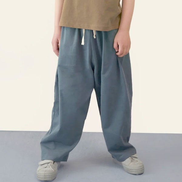 ーガニックコットン プルアップトラウザーズ