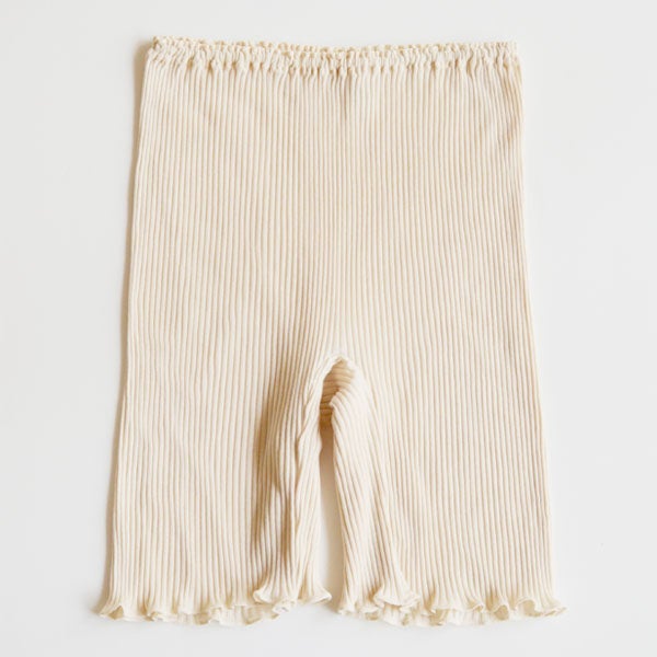 オーガニックコットン リブ3分丈ショーツ