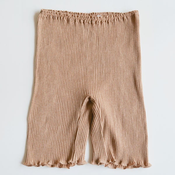 オーガニックコットン リブ3分丈ショーツ