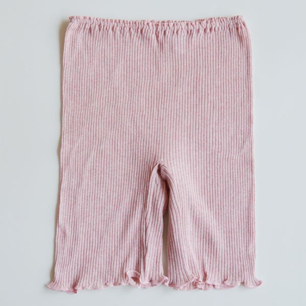 オーガニックコットン リブ3分丈ショーツ