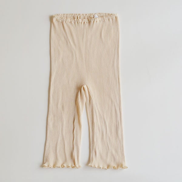 オーガニックコットン リブ5分丈パンツ