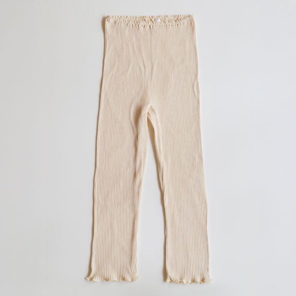 オーガニックコットン リブひざ下パンツ