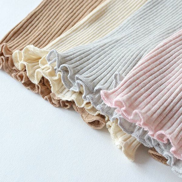 オーガニックコットン リブひざ下パンツ