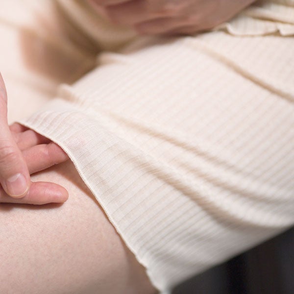 オーガニックコットン リブひざ下パンツ