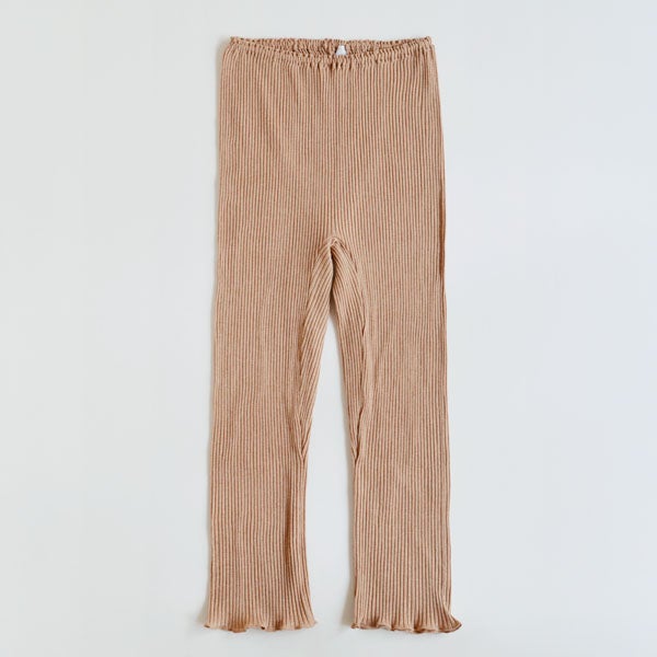 オーガニックコットン リブひざ下パンツ