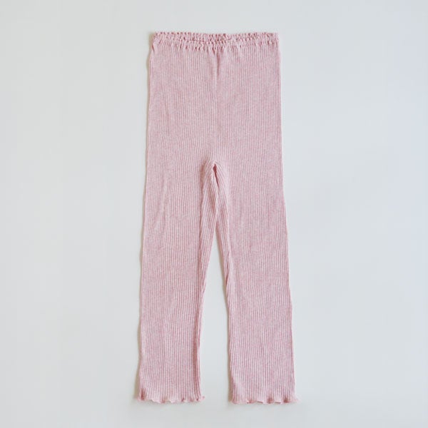 オーガニックコットン リブひざ下パンツ