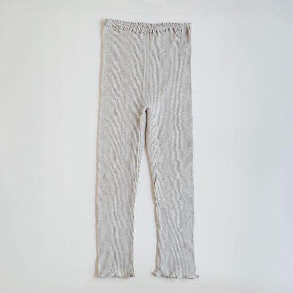 オーガニックコットン リブひざ下パンツ