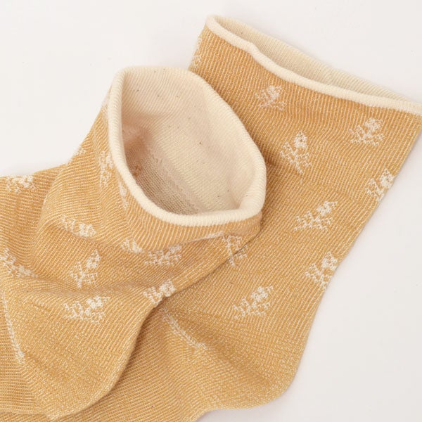 オーガニックコットン やさしいソックス ミモザ