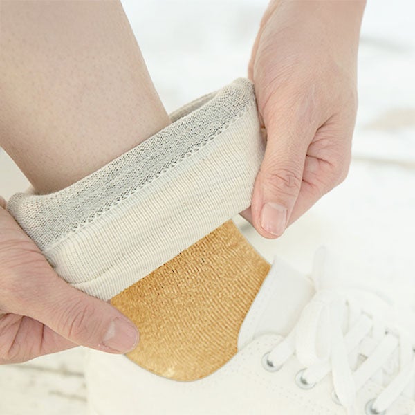 オーガニックコットン やさしいソックス ミモザ