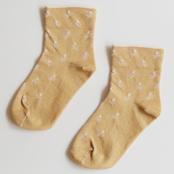 オーガニックコットン やさしいソックス ミモザ