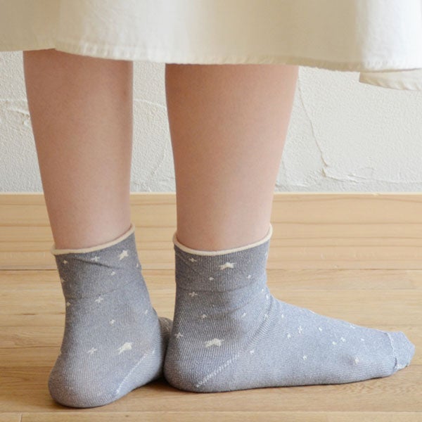 オーガニックコットン やさしいソックス 流れ星