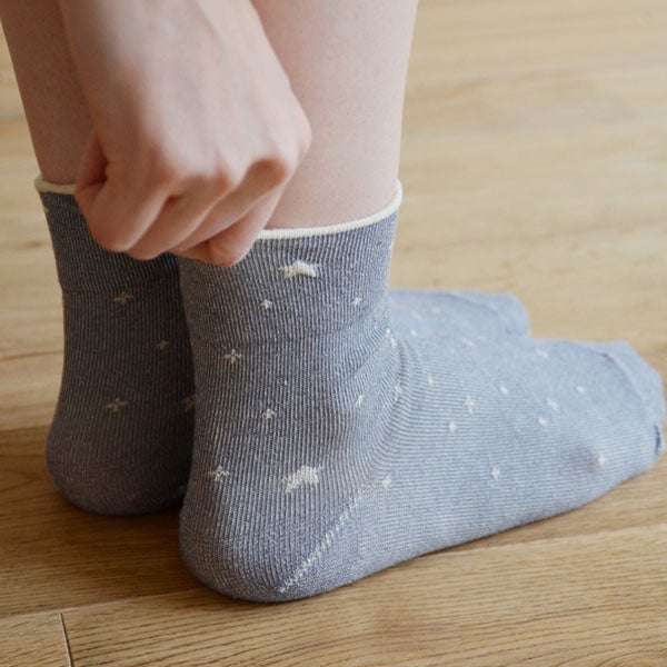 オーガニックコットン やさしいソックス 流れ星