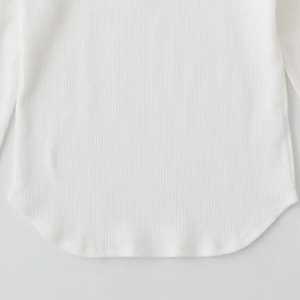 オーガニックコットン ヘンリーネックロングスリーブTシャツ