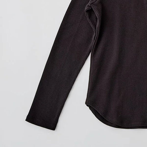 オーガニックコットン ヘンリーネックロングスリーブTシャツ