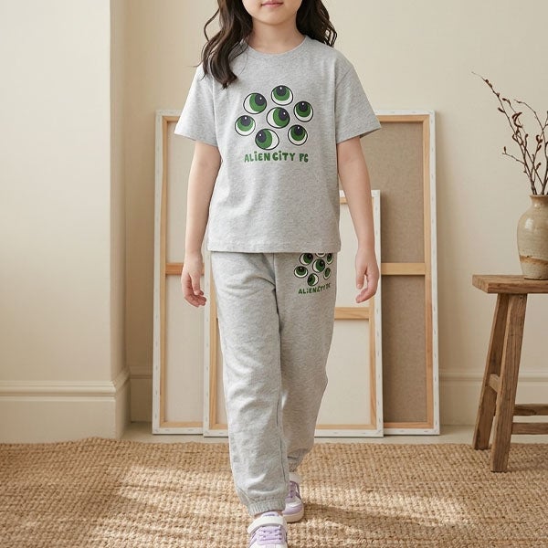 オーガニックコットン キッズＴシャツ Eyes