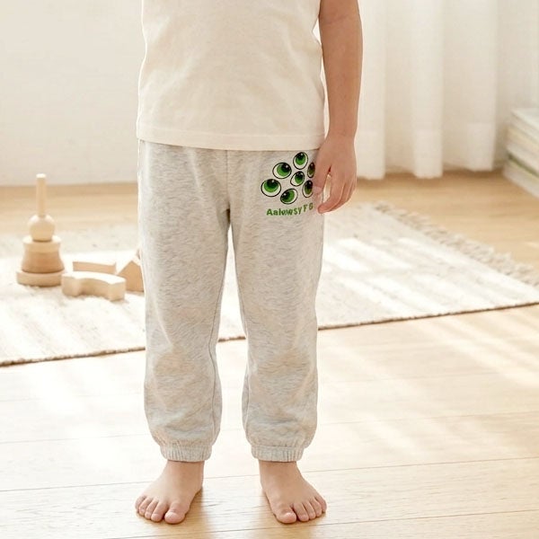 オーガニックコットン キッズ ジョガーパンツ Eyes