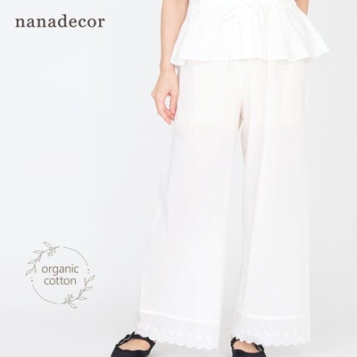 オーガニックコットン クラシックローズ レースパンツ