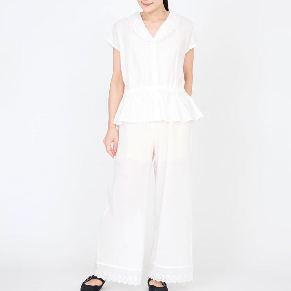 オーガニックコットン クラシックローズ レースパンツ