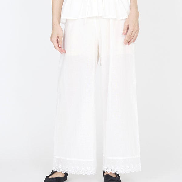 オーガニックコットン クラシックローズ レースパンツ