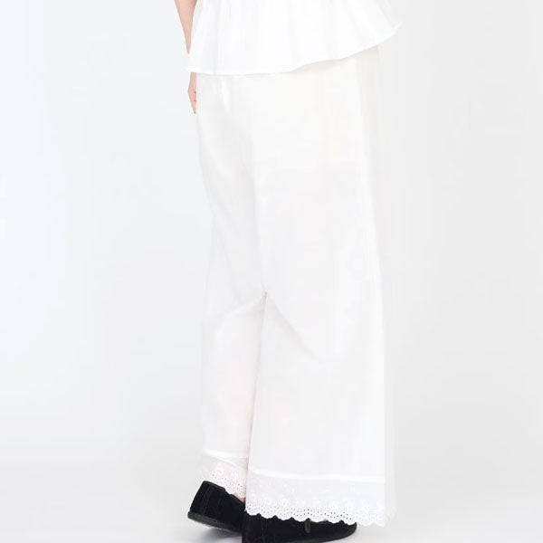 オーガニックコットン クラシックローズ レースパンツ