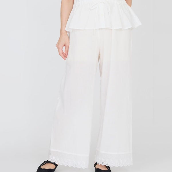 オーガニックコットン クラシックローズ レースパンツ