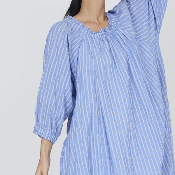 オーガニックコットン ユーカリギャザーワンピース