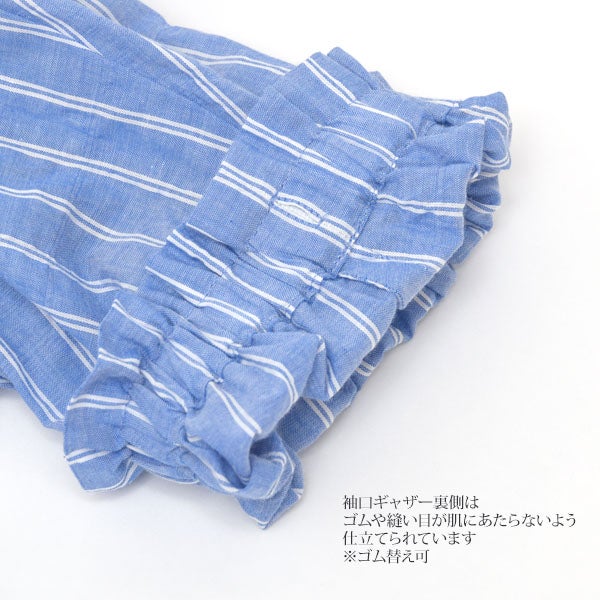 オーガニックコットン ユーカリギャザーワンピース