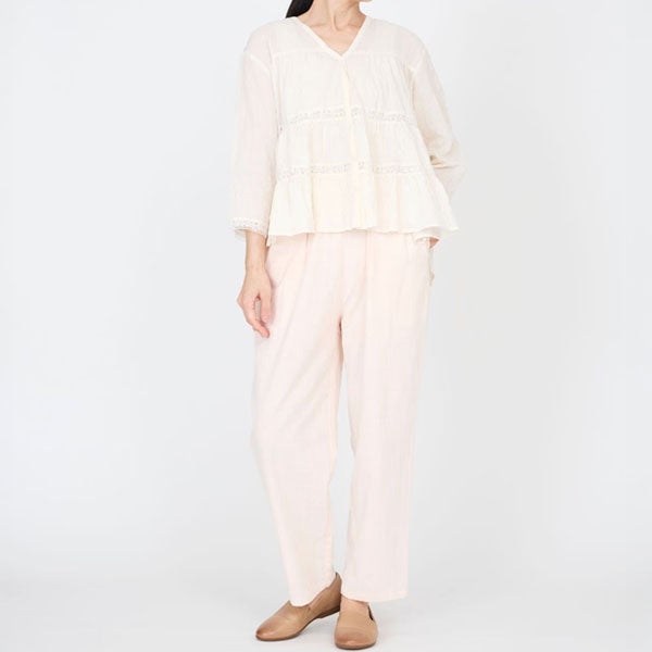 オーガニックコットン スラブワッシャーパンツ