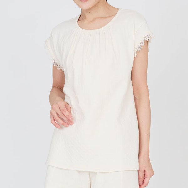 オーガニックコットン スズラン半袖トップス