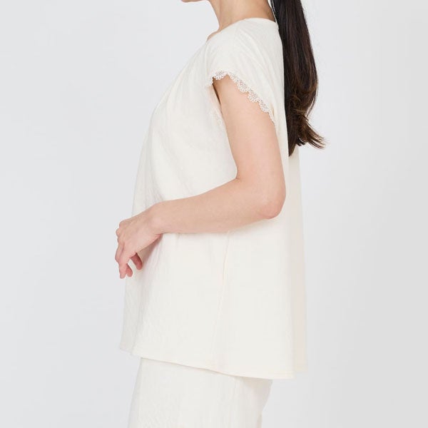 オーガニックコットン スズラン半袖トップス