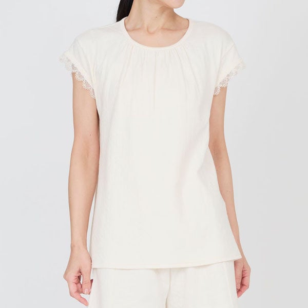 オーガニックコットン スズラン半袖トップス