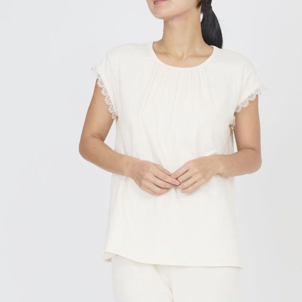 オーガニックコットン スズラン半袖トップス