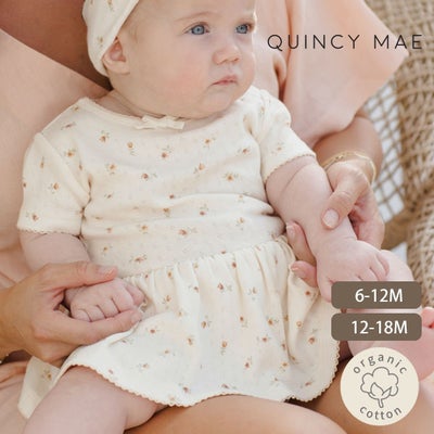 オーガニックコットン ベビーポインテルスカート付き ロンパース(半袖)