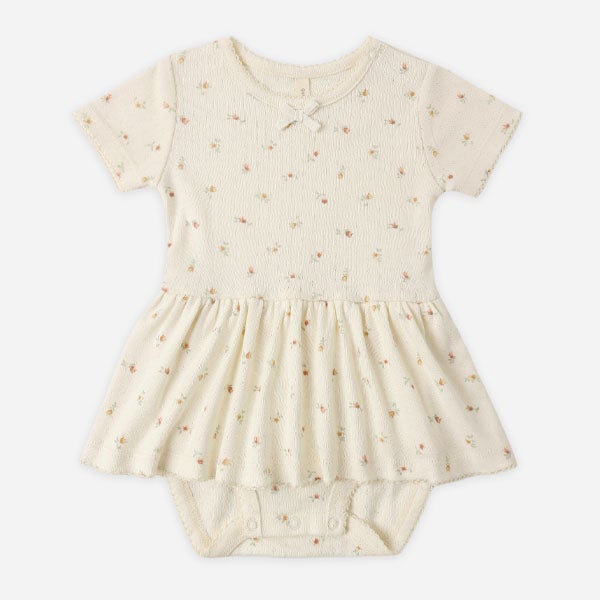 オーガニックコットン ベビーポインテルスカート付き ロンパース(半袖)
