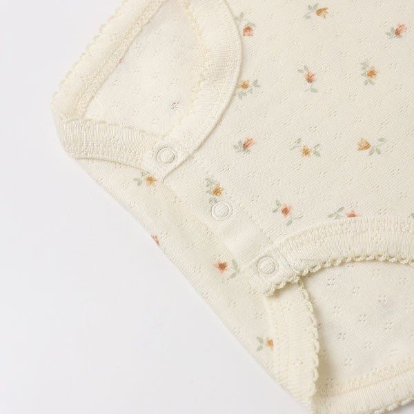 オーガニックコットン ベビーポインテルスカート付き ロンパース(半袖)