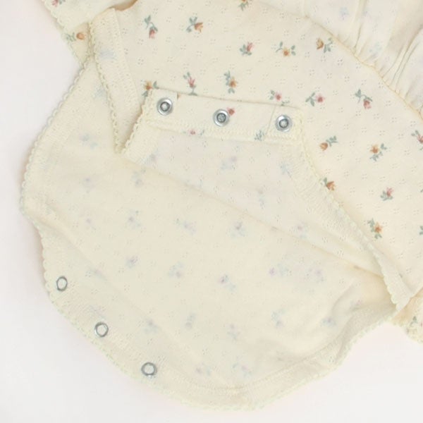 オーガニックコットン ベビーポインテルスカート付き ロンパース(半袖)