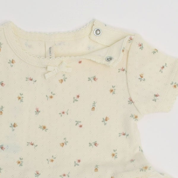 オーガニックコットン ベビーポインテルスカート付き ロンパース(半袖)