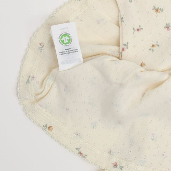 オーガニックコットン ベビーポインテルスカート付き ロンパース(半袖)