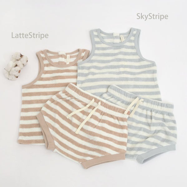 オーガニックコットン ベビーテリータンク＆ショーツ