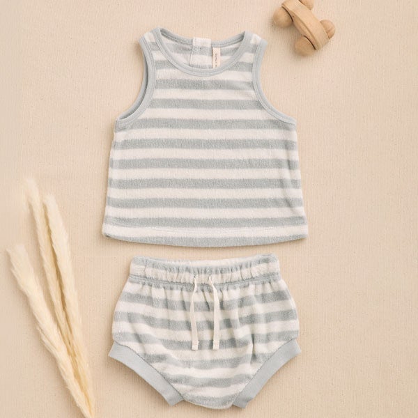 オーガニックコットン ベビーテリータンク＆ショーツ